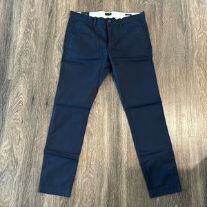 J Crew 31x30 Navy Skinny Fit Khakis